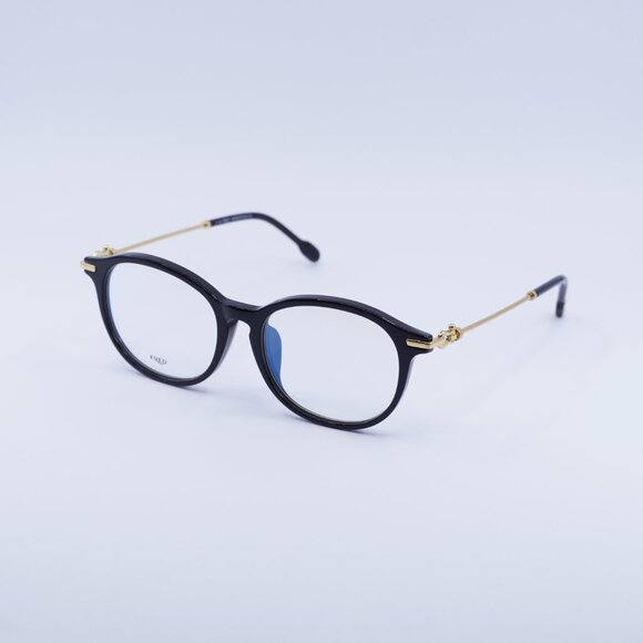 Fred FG50005F 001 Eyeglasses Black/Gold 51mm Square Frame - Picture 7 of 10